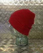 Red Knitted Beanie Hat / Watch Cap / Woolly Hat - One size - NEW