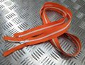 British YKK 136cm Closed End Orange & white Zip Zipper