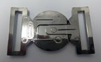 Genuine Bank of Uganda Security Insignia Silver Belt Buckle Chrome Locket