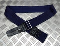 Royal Navy Blue Stable Belt Double Leather Straps & Chrome Slide Adjust Max 34"