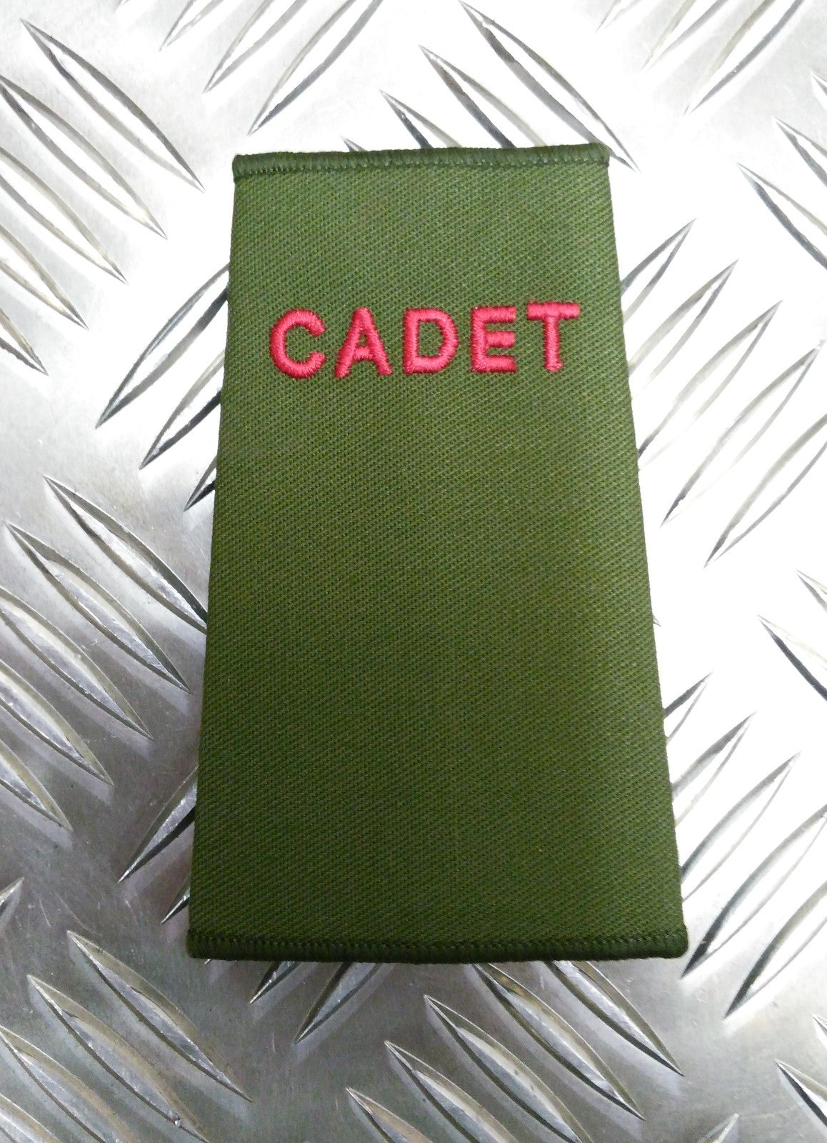 Genuine British Army OD Plain Green Cadet Private Rank Slide / Epaulette