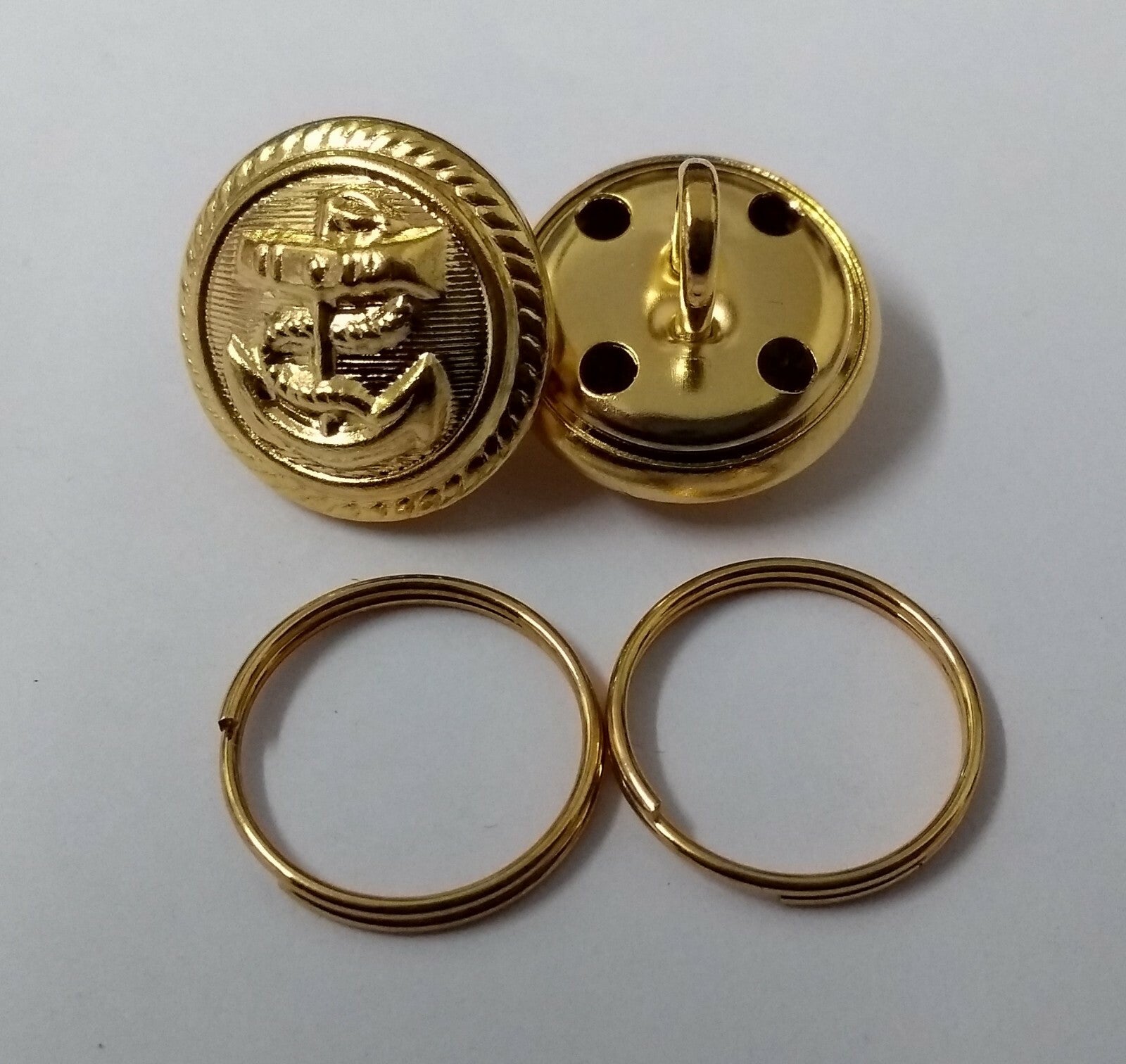 Naval Buttons Ring Back Dress With Rope Edged Anchor x 4