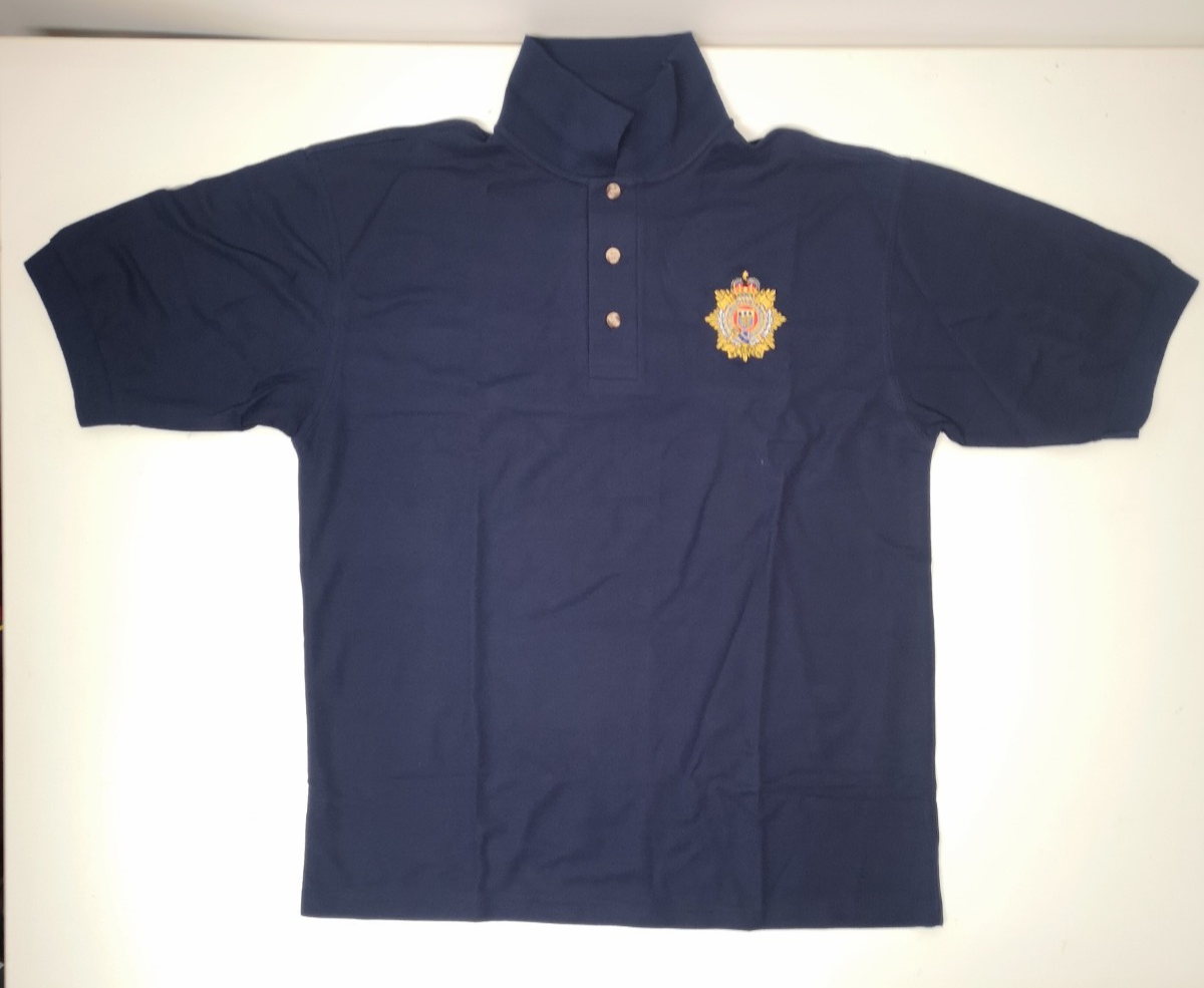 Blue Max Penthouse Polo Shirt with Royal Logistic Corps RLC Chest Insignia
