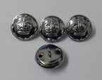 Queens Crown Buttons QC Decorative Edged Hi-Sheen Coat Buttons 38L Loop Back