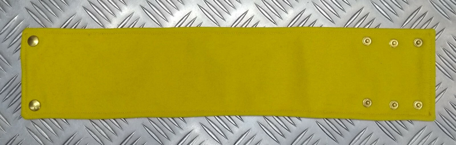 Yellow Armband Brassard WW2 Pattern British Army Old Stock Unissued Khaki Lined