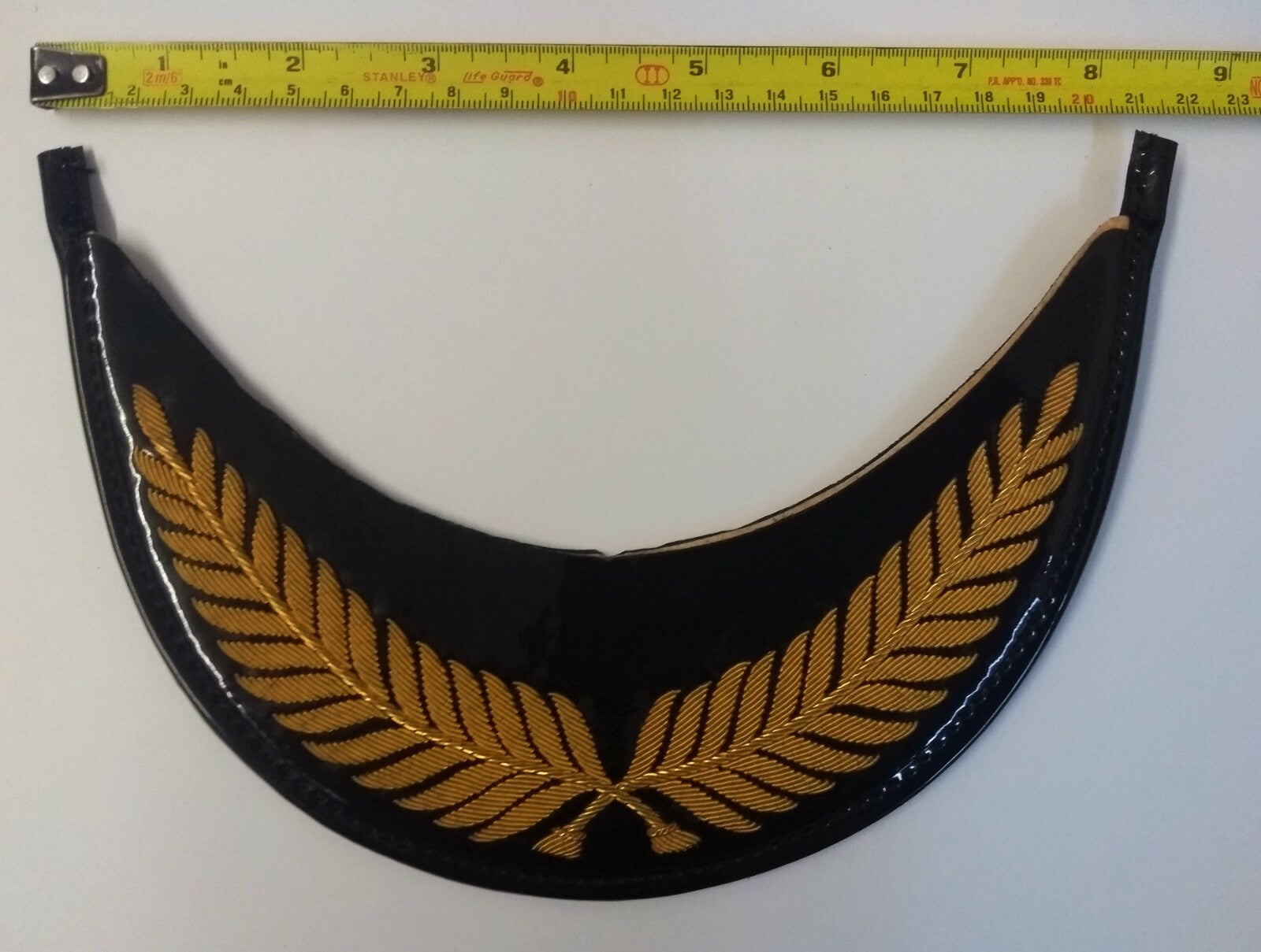 Genuine British Made Senior Officer Gold Wire Palm Leaf Dress Cap Peak