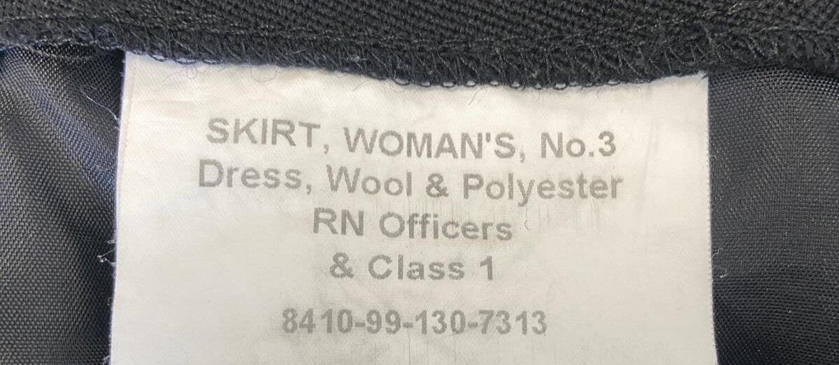 Skirt No3 & CL1 Officers British Royal Navy WRNS Dress RN Waist 68cm S