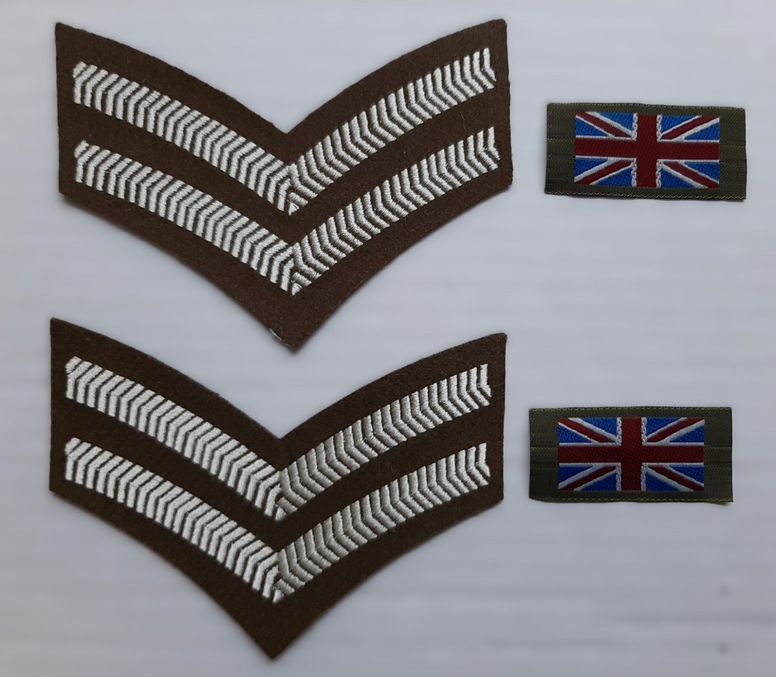 No2 FAD Chevrons 2 Bar and UK Flags 1 Pair