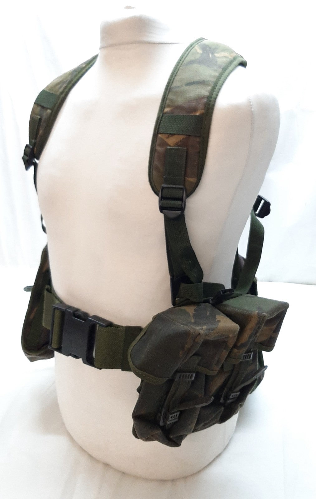 Airborne Army Webbing British DPM Camo Assault Belt Yoke & Assorted Pouches (4)