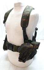 Airborne Army Webbing British DPM Camo Assault Belt Yoke & Assorted Pouches (4)