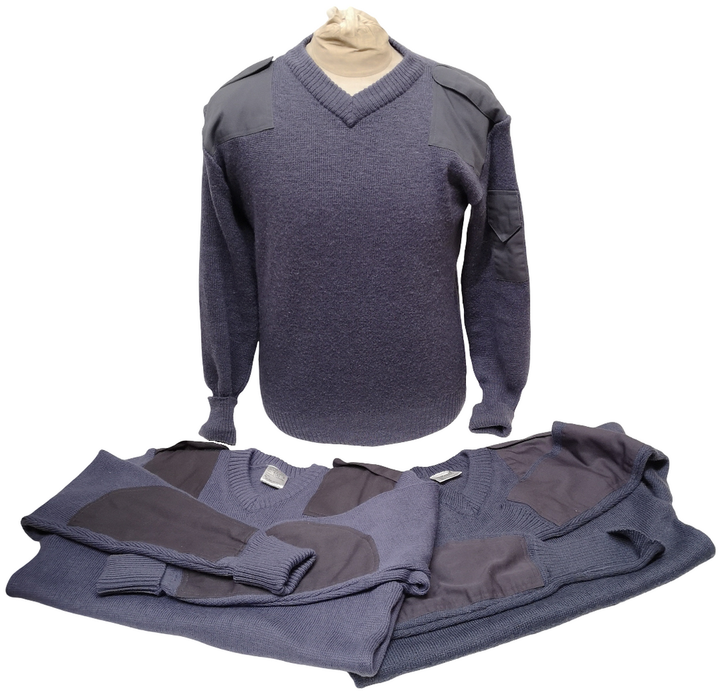 Utility Jumpers RAF Royal Air Force Blue Grey Colour V-Neck Chests 82 88 94cm bundle of 3