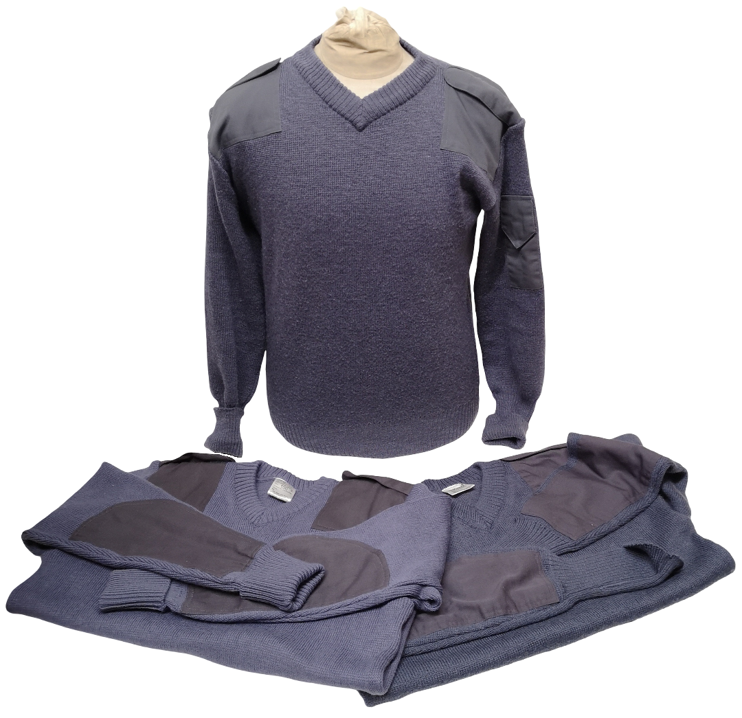 Utility Jumpers RAF Royal Air Force Blue Grey Colour V-Neck Chests 82 88 94cm bundle of 3