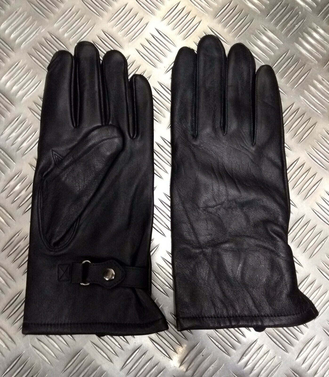 General Service Gloves Black Lined Leather Size 12