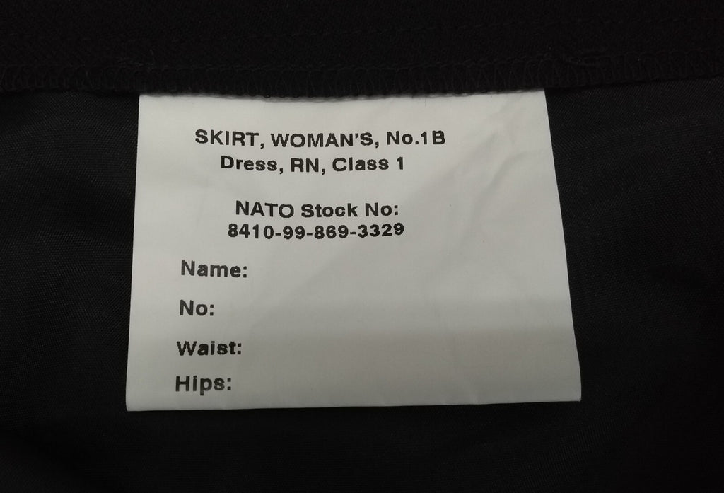 WRNS RN Skirt No1B & CL1 Class 1 British Royal Navy Dress Size 76cm S