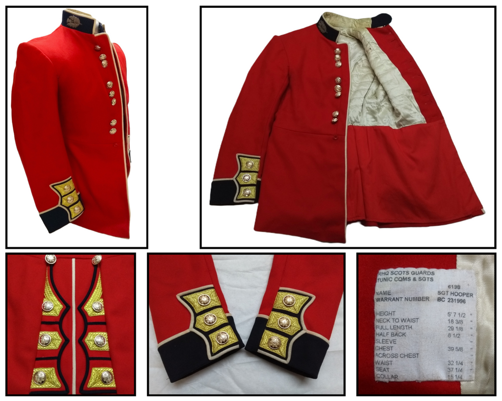 British Army Red Scots Tunic Scarlet Ceremonial Jacket RHQ CQMS w Gold Detail