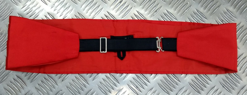 Genuine Vintage British Made Scarlet Red Pleated Mess Dress Cummerbund 36" X 4¼"