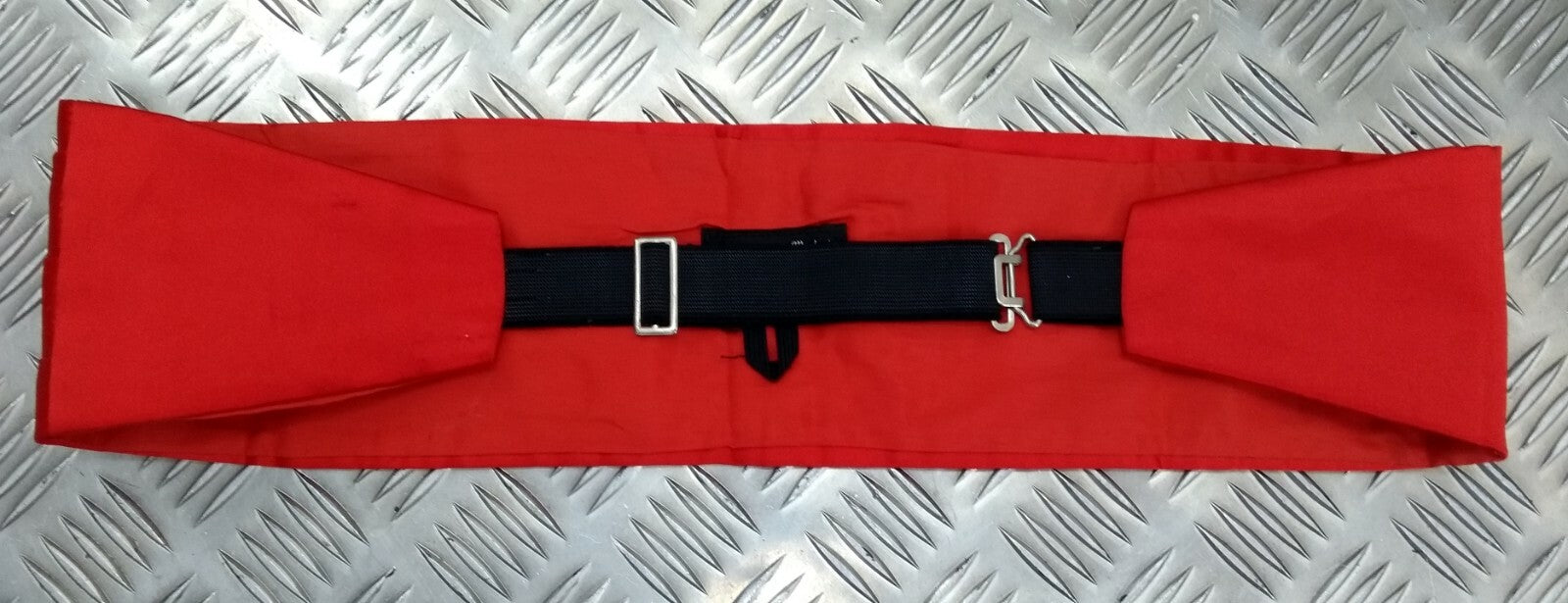 Genuine Vintage British Made Scarlet Red Pleated Mess Dress Cummerbund 36" X 4¼"