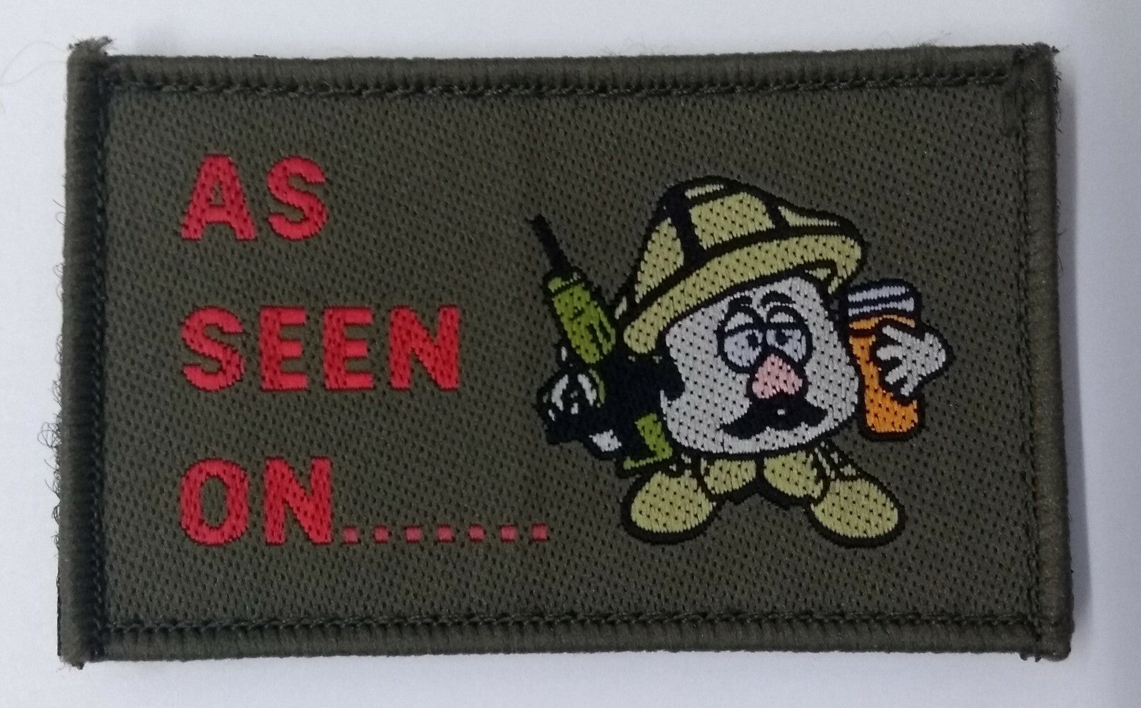 OD Green Army Patch Potato Head "As Seen On" Additional Morale Badge
