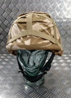 Genuine British Army Cadet Mk7 Style Fully Adjustable Helmet With Camo Cover
