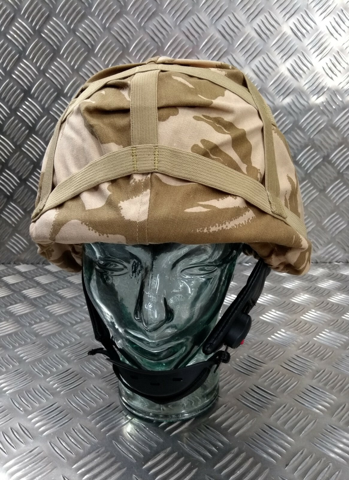 Genuine British Army Cadet Mk7 Style Fully Adjustable Helmet With Camo Cover