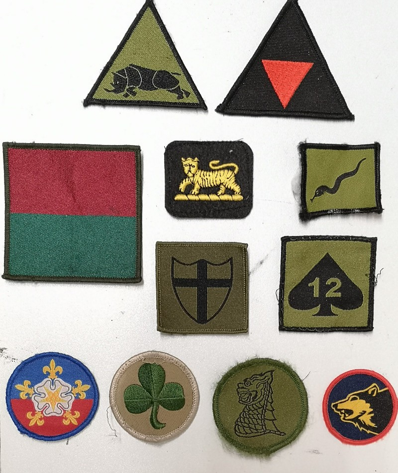 Various TRF Tactical Recognition Flashes British set of 11