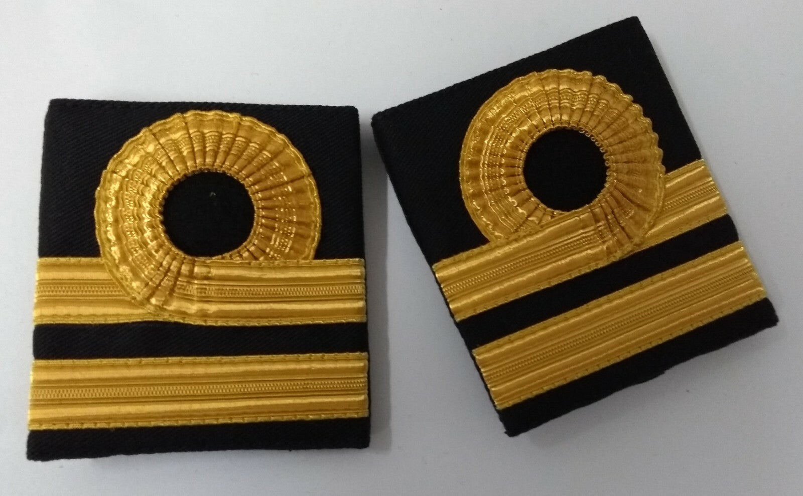 Genuine British Issue Royal Navy Lieutenant Gold Lace Rank Slides RN