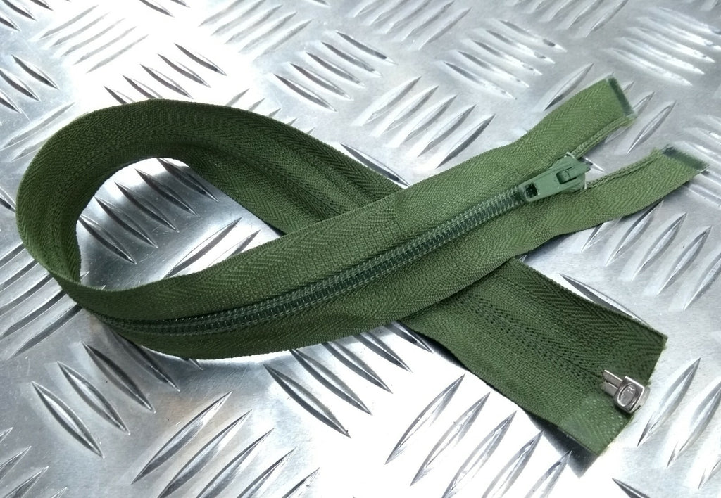 Genuine British Issue 40cm Open End Zip Zipper Army Green