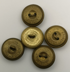 Irish Guards Brass Buttons King's Crown 40L set of 5