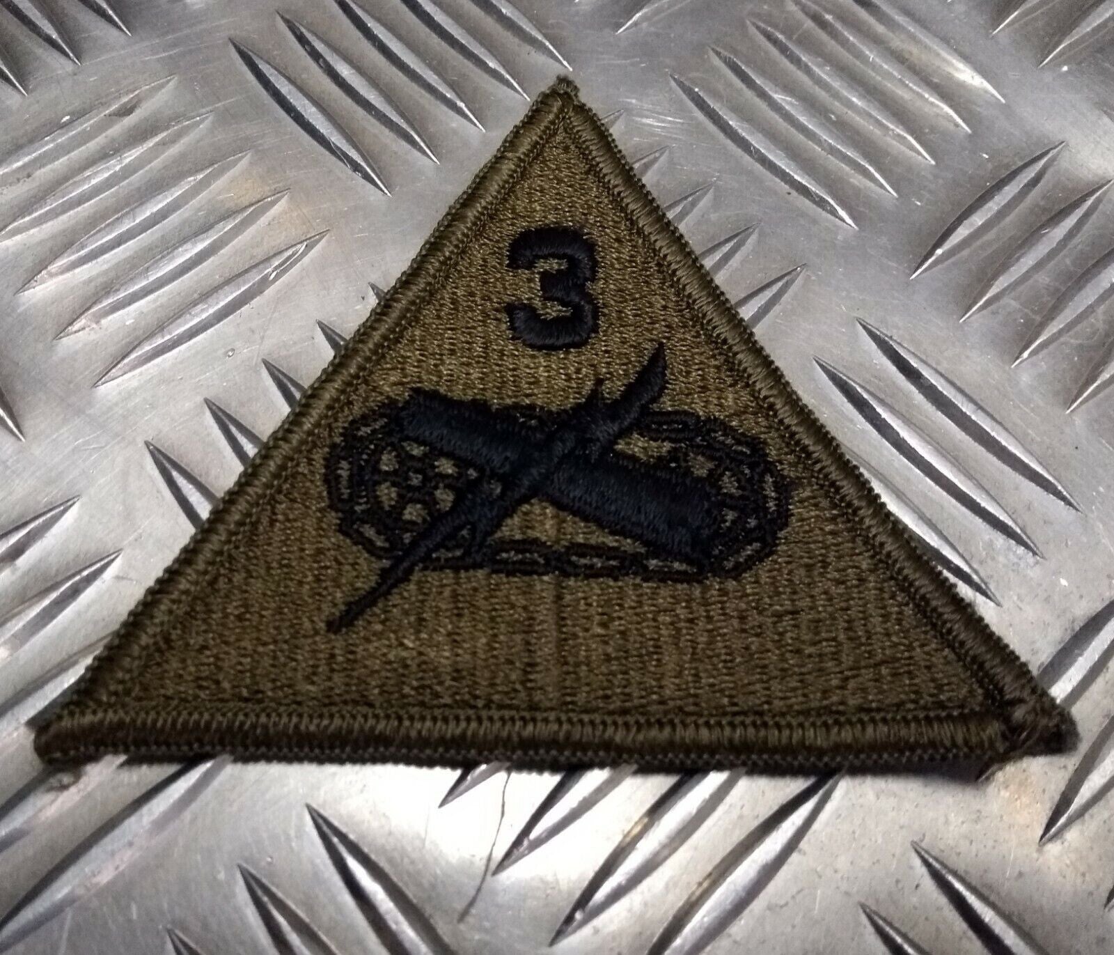 Vintage US Issue Armoured Division Patch Spearhead Ironsides