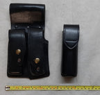 Leather Belt 36" With MP5 Double Ammo Pouch & PWL Spring loaded Canister Holder