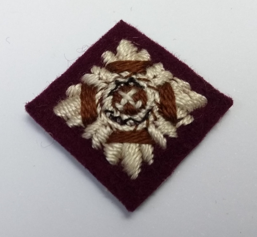Vintage Rank Pips Senior Officer Insignia on Maroon / Soft Felt Backing Obsolete