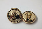 Genuine Nigerian Navy Issue Eagle and Anchor Insignia Ring Back Buttons X2 V0349