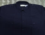 Blue Shirt Long Sleeve Double Two Brand Working Dress Navy Blue NEW