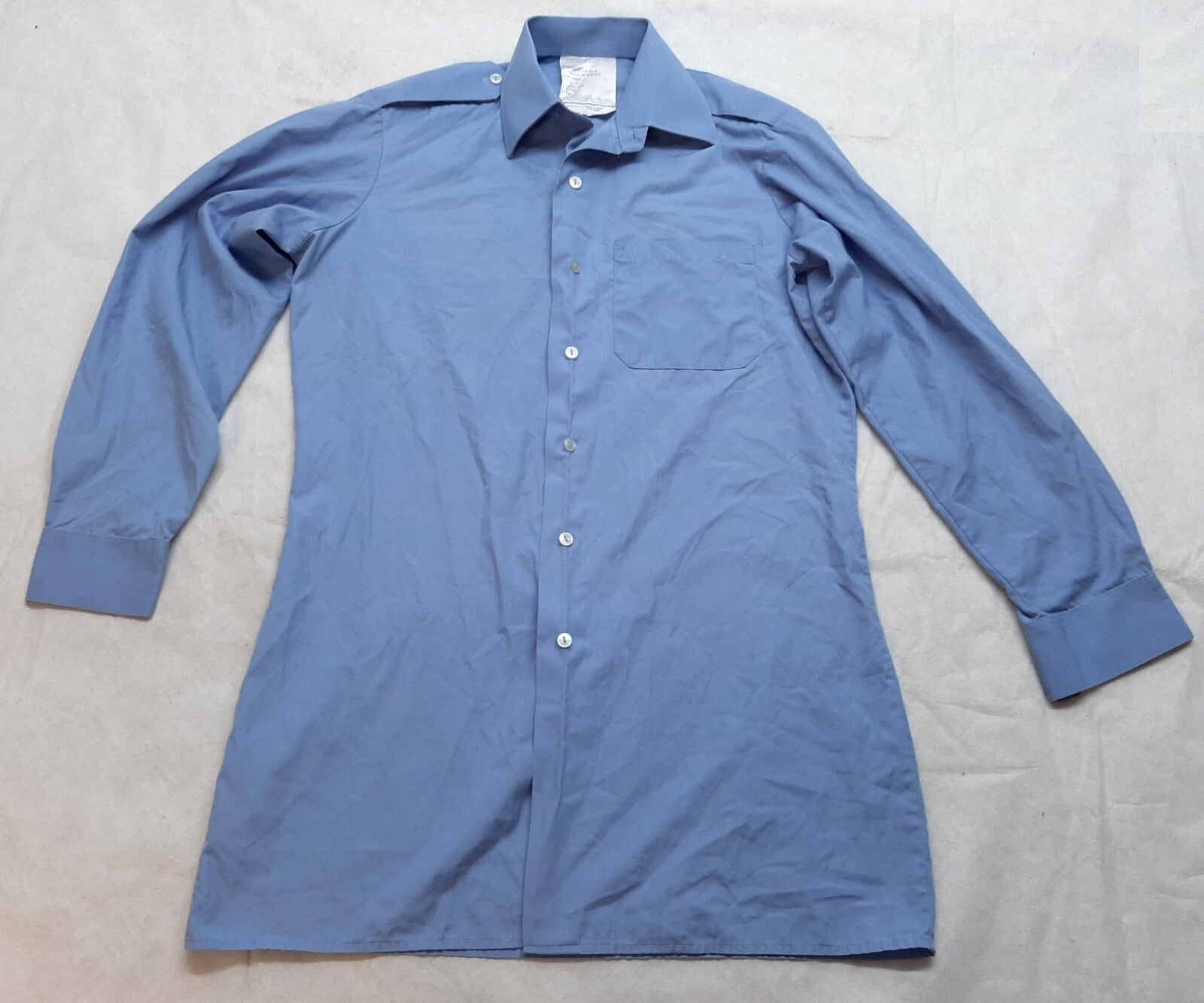 RAF Royal Air Force Shirt Old Pattern (Munton L) With Long Sleeves Light Blue 37cm