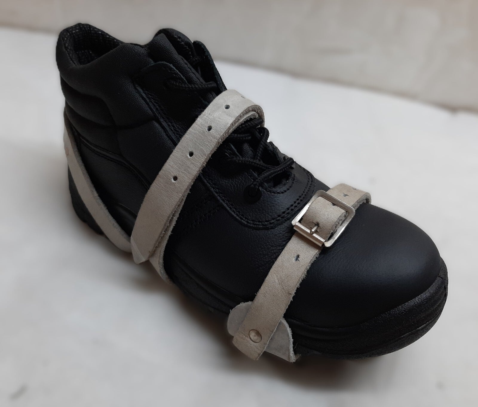 Crampon Boot Spikes British Tri Service Chrome Leather Straps One Size