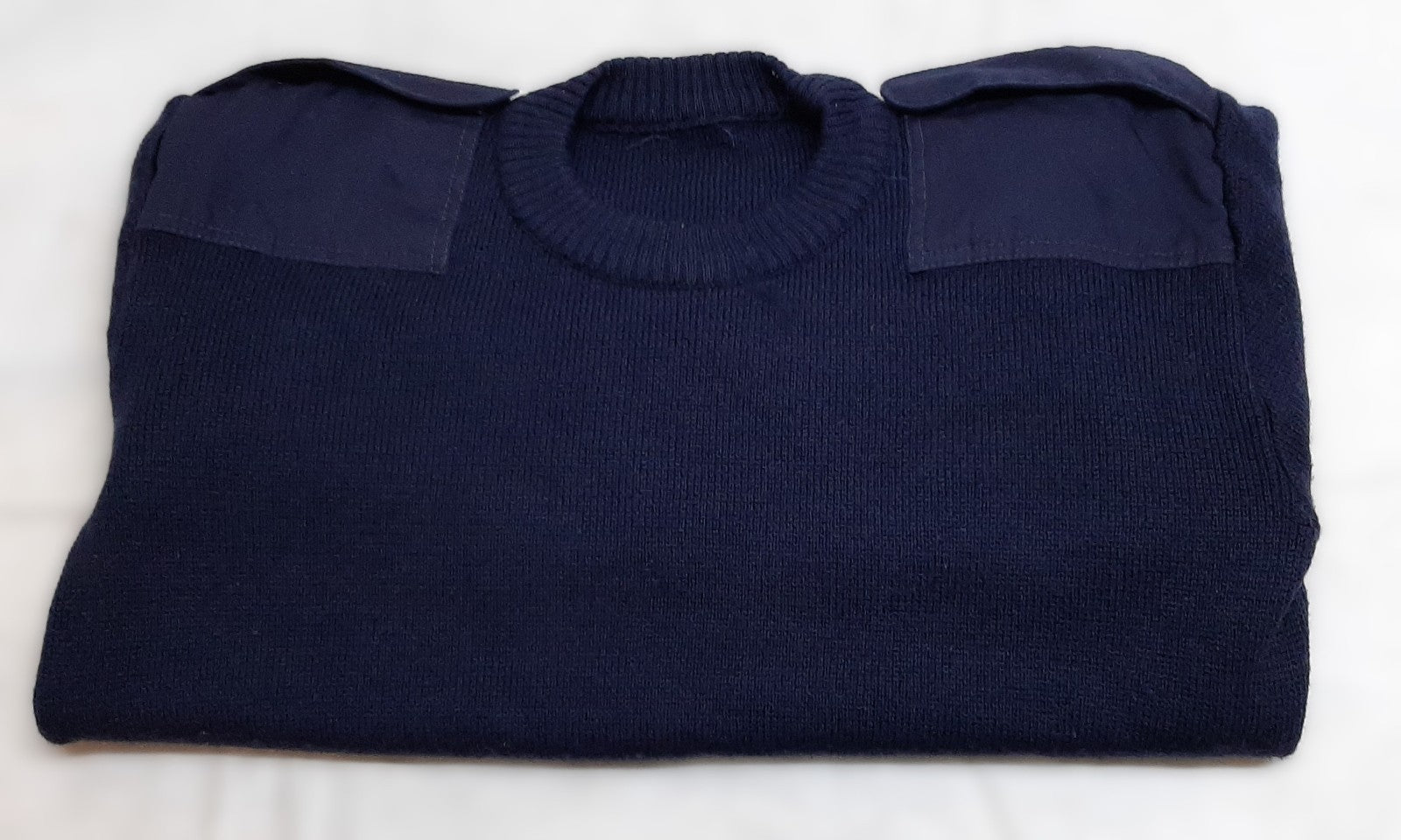 Naval Utility Jumper British Forces Ribbed Navy Blue Pullover No Insignia XL