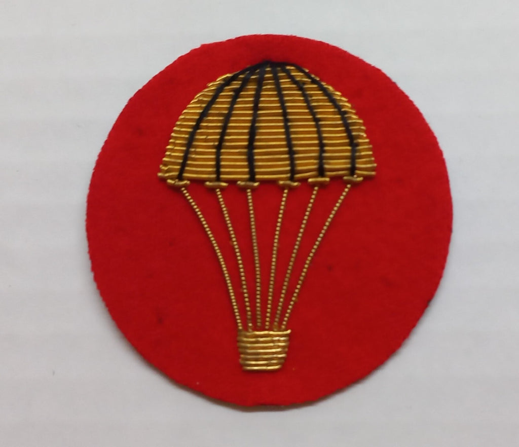 No1 Parachute Badge Skill on Red British Embroidered Braided Arm Patch
