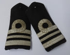 Naval Officers Lieutenant Commander Shoulder Boards Epaulette Black Faded Ribbon