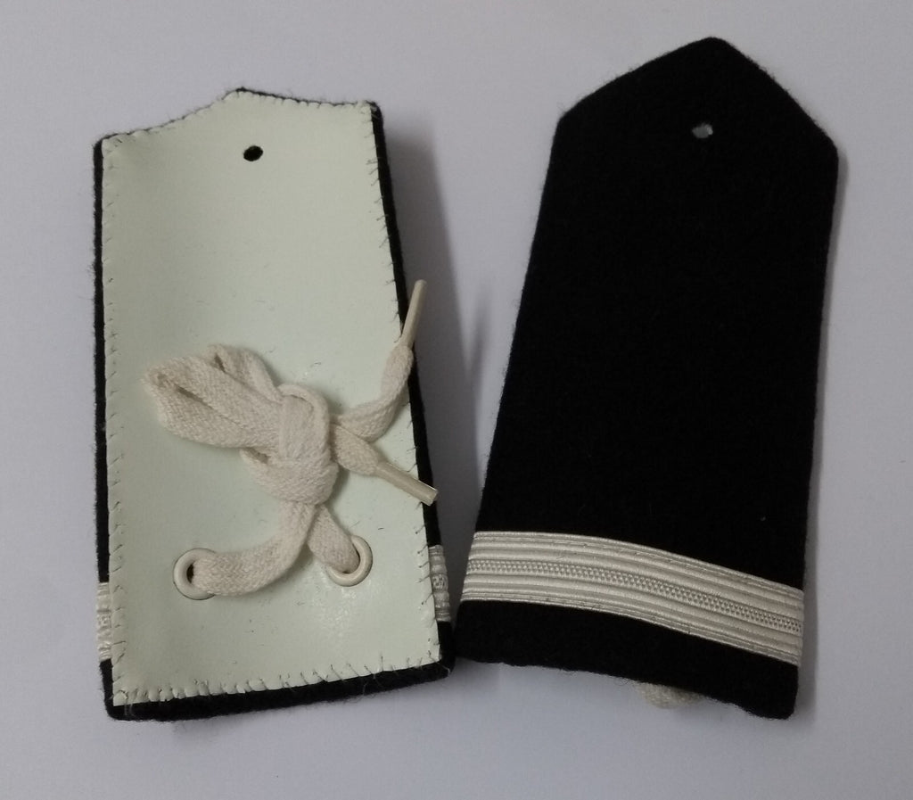 Shoulder Boards Epaulette Black with Silver Stripe Fancy Dress