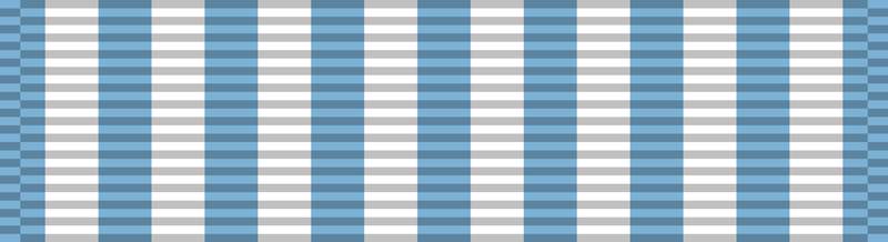 UN Service Medal Korea White & Blue Medal Ribbon on Bar