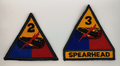 Vintage US Issue Armoured Division Patch Spearhead Red Blue Yellow