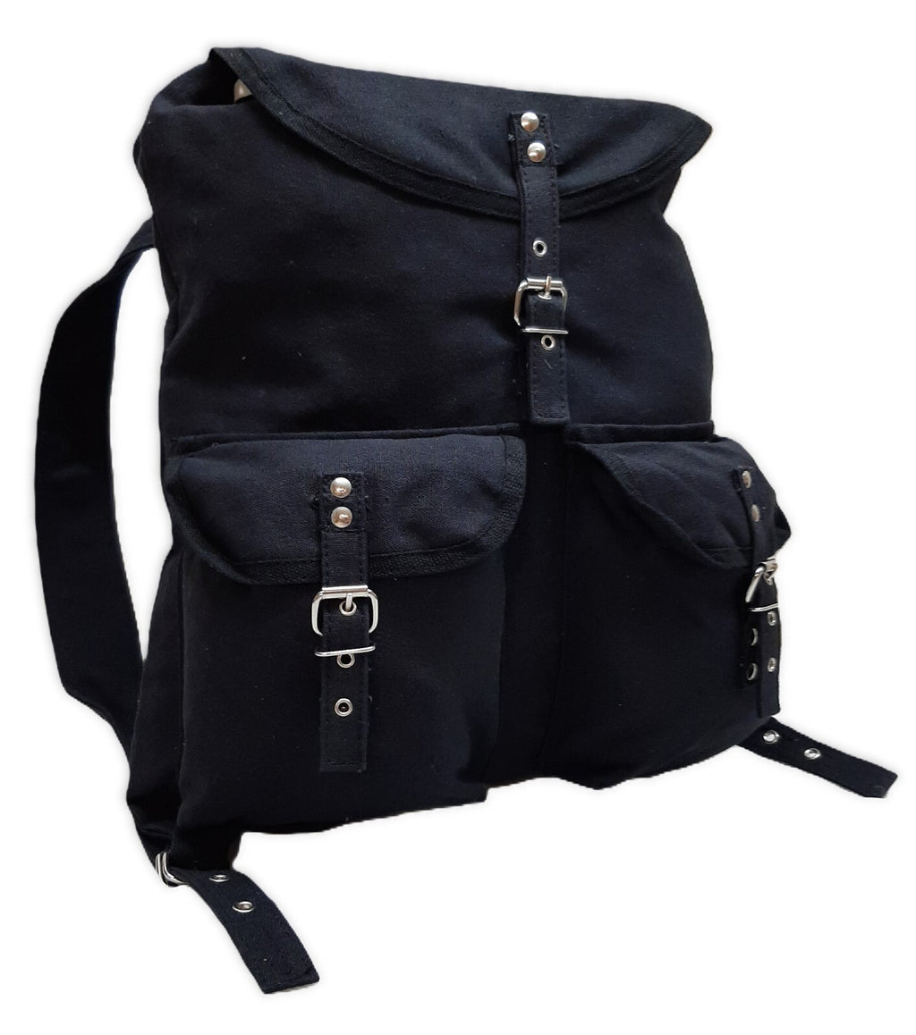 Vintage Army Military Style Canvas Backpack Rucksack Daypack Cotton Canvas