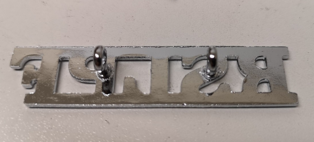 Royal St Lucia RSLPF Shoulder Titles Chrome-plated Overseas Territory