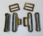 6 Piece WW2 British Issue 1937 Pattern Web Belt Buckle Set 37' Brass