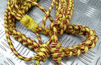 Gold Ceremonial Aiguillette Genuine Issue Senior Field Officer Maroon Fleck