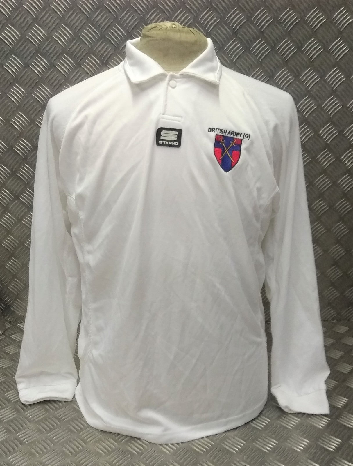 Sports Shirt British ARMY (G) Team Style White Technical Long Sleeve Active Top