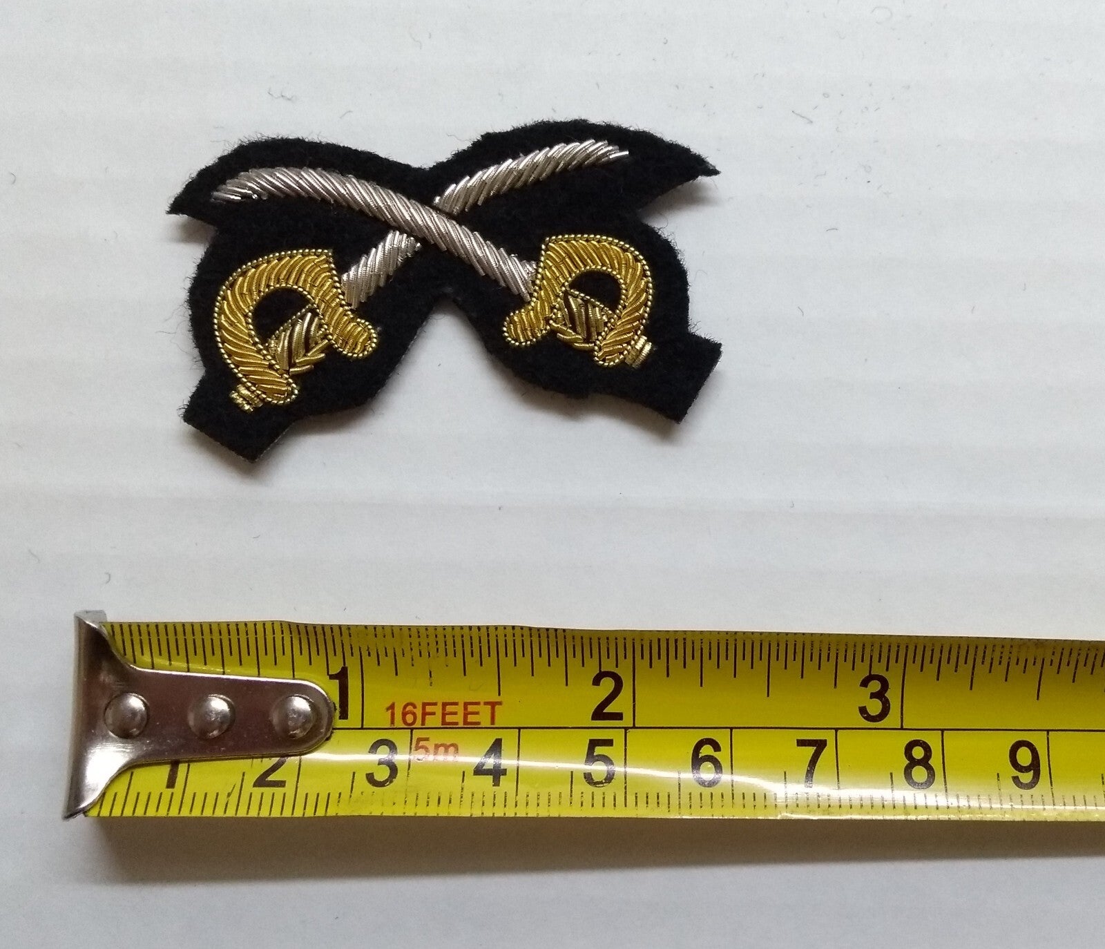 Mess Kit Badge Crossed Swords PTI British Army Hand Embroidered APTC Arm Patch