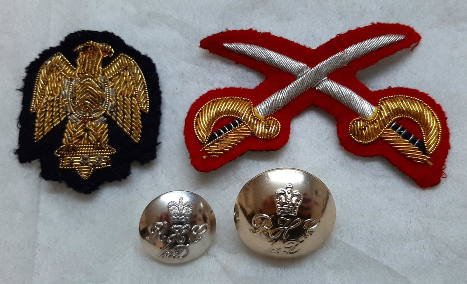 RHG Insignia British Army Badges and Buttons 1st Dragoon Guards PTI Instructor