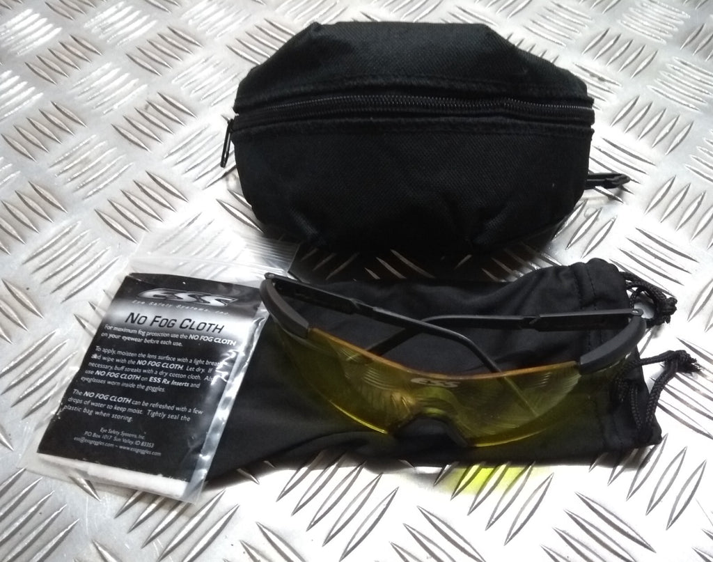 Army Ballistic Glasses ESS Marksman & High Contrast Yellow Lens & Soft Case