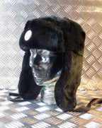 Soviet / USSR Black Cossack Hat with Ear Flaps - All Sizes